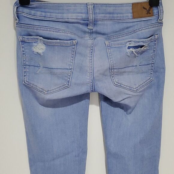 AMERICAN Eagle Super Super Stretch 27x27 Super Low Rise Size 0 Jeggings - Picture 4 of 8